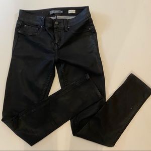 Level 99 Waxed Black Skinny Jeans s26